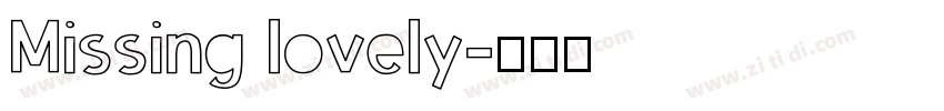 Missing lovely字体转换